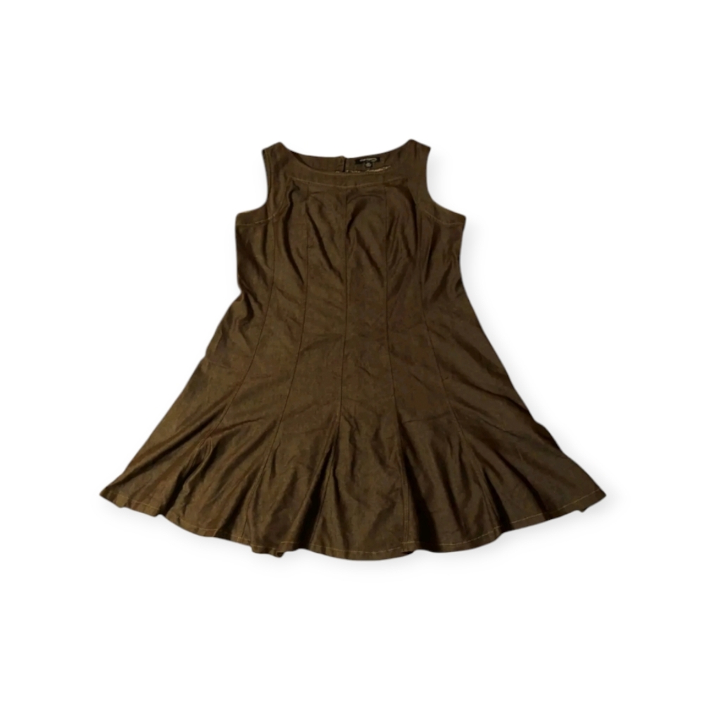 Sharagano Women's Plus Size (18W) Sleeveless Sheath Dress Brown - Picture 2 of 5